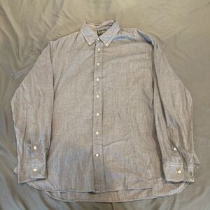 Gitman Vintage Gray 100% Cotton  Button-Down Shirt XXL USA